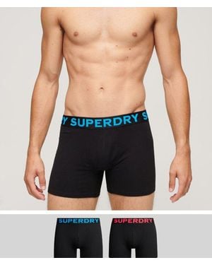 Superdry Organic Cotton Boxer Double Pack - Black