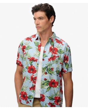 Superdry Hawaiian Printed Shirt - Red