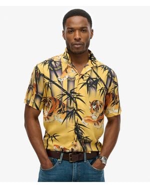 Superdry & Co Hawaiian Resort Shirt - Metallic
