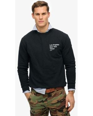 Superdry Core Logo City Crew Sweatshirt - Black