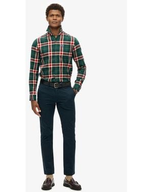 Superdry Slim Fit Tapered Stretch Chino Pants - Blue