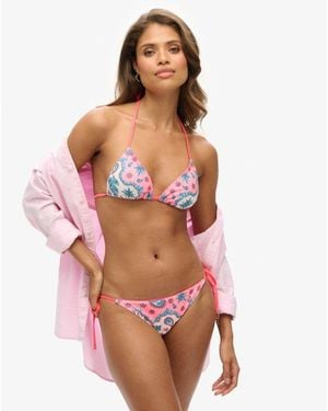 Superdry Cheeky Bikinibroekje Met Strikjes Aan De Zijkant - Roze