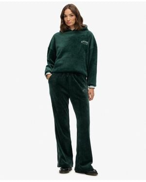 Superdry Country Club Velour Rechte joggingbroek - Groen
