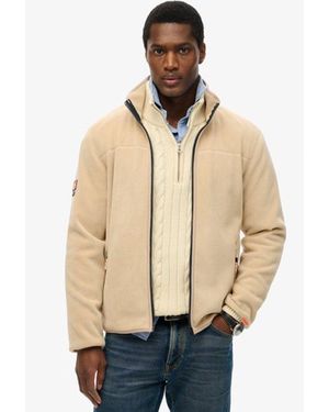 Superdry & Co Active Full Zip Fleece - Natural