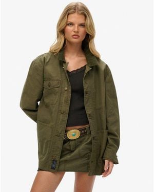 Superdry & Co Cotton The Merchant Store Oversized Work Jacket - Green
