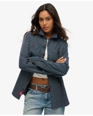 Superdry & Co The Merchant Store Oversized Denim Overshirt - Blue