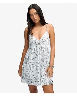 Superdry & Co Textured Woven Cami Dress - Blue