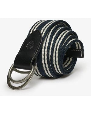 Superdry & Co Heritage Stripe Webbing Belt - Black