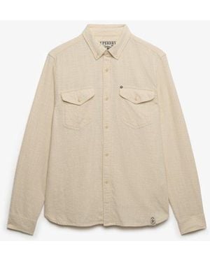 Superdry & Co The Merchant Store- Lite Long Sleeve Shirt - Natural