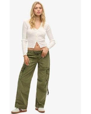 Superdry & Co Low Rise Utility Trousers - Green