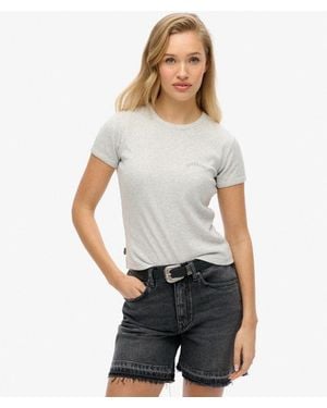 Superdry Essential Logo Rib T-Shirt - White