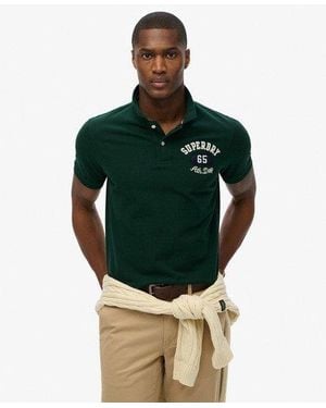 Superdry Applique Classic Fit Polo - Green