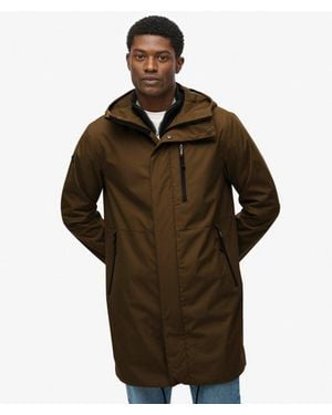 Superdry Hooded Tech Fishtail Parka - Brown