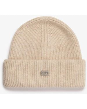 Superdry Rib Knitted Beanie Hat - Natural
