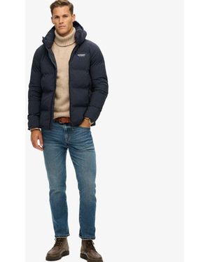 Superdry & Co Hooded Boxy Puffer Jacket - Blue