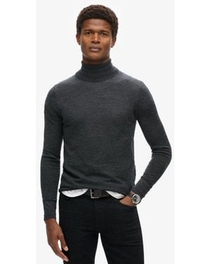 Superdry Merino Rollneck Jumper - Grey