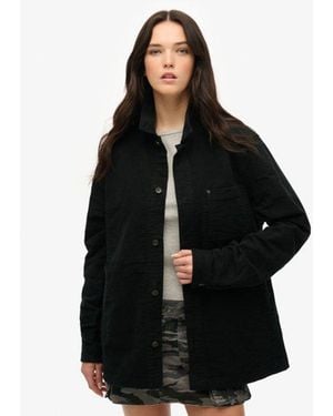 Superdry & Co The Merchant Store - Oversized Moleskin Overshirt - Black