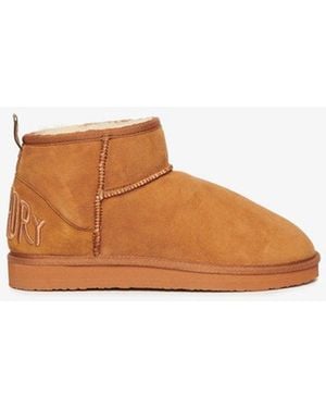 Superdry Suede Sherpa Mini Boots - Brown