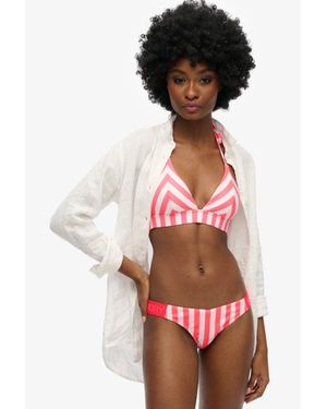 Superdry Cheeky Bikinibroekje Met Strepen - Rood