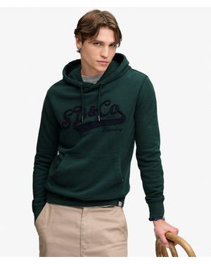 Superdry & Co Washed Embroidered Relaxed Hoodie - Green