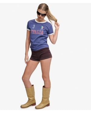 Superdry Athletic Football Stripe T-Shirt - Blue
