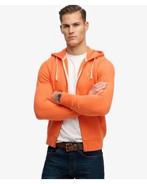Superdry Monogram Embroidered Zip Hoodie - Orange