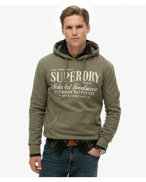 Superdry Homme Sweat À Capuche Décontracté Outdoor Supply Co Taille - Vert