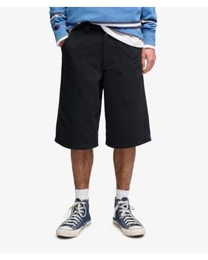 Superdry Oversized Five Pocket Twill Shorts - Black