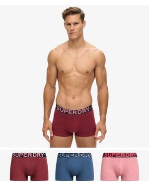 Superdry & Co Organic Cotton Trunk Triple Pack - Red