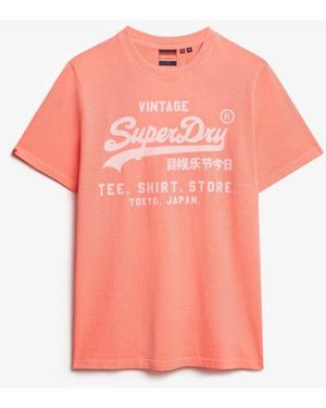 Superdry & Co Vintage Logo Neon Relaxed T-shirt - Pink