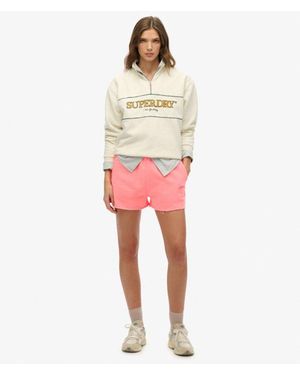 Superdry Essential Logo Garment Dye Shorts - Red