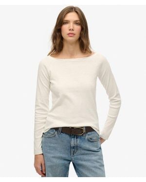 Superdry Bardot Off Shoulder Top - White