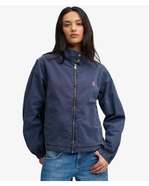 Superdry & Co Cotton Harrington Jacket - Blue