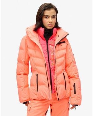 Superdry Sport Ski Luxe Puffer Jacket - Red