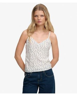 Superdry Cotton Cami Top - White