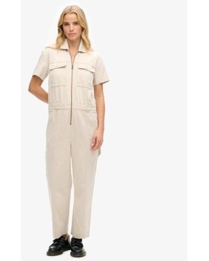 Superdry Utility Jumpsuit - White
