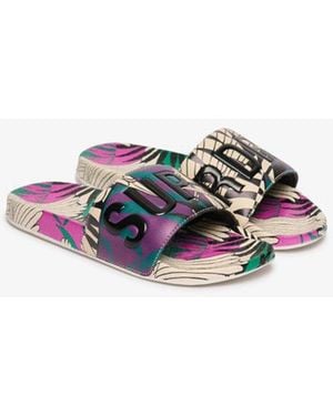 Superdry & Co All Over Printed Pool Sliders - Natural