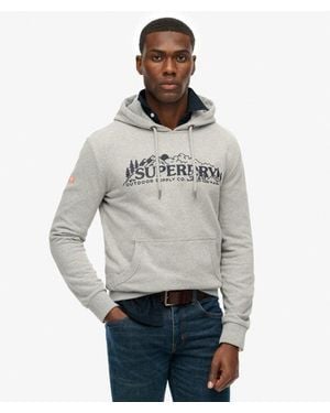 Superdry Outdoor Scene Relaxed Hoodie - Grey