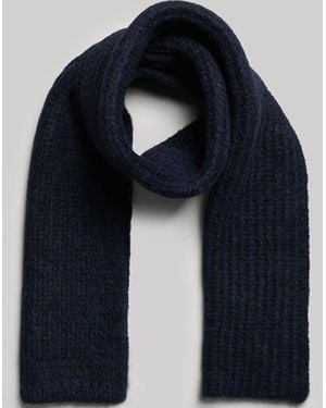 Superdry Essential Ribbed Scarf - Blue