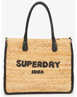 Superdry Luxe Draagtas Van Raffia Grootte: 1size - Naturel