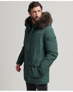 Superdry Rookie Down Parka Coat - Green