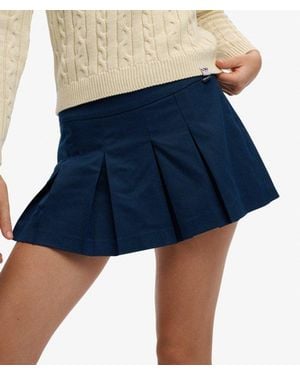 Superdry & Co Mini Pleated Skort - Blue