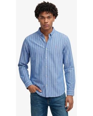 Superdry Preppy Oxford Long Sleeve Shirt - Blue