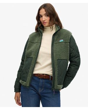 Superdry Fleece Hybrid Jacket - Green