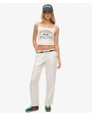 Superdry Linen Pants - White