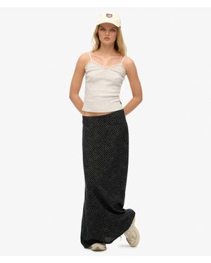 Superdry Column Maxi Skirt - White