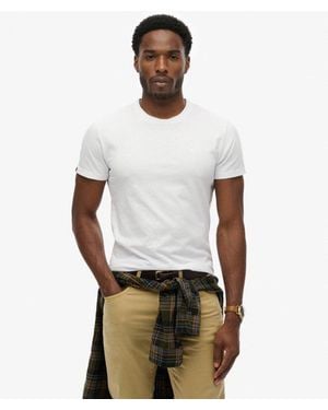 Superdry Homme T-Shirt En Coton Bio À Logo Essential Taille - Blanc