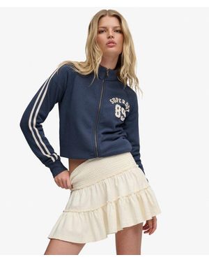Superdry & Co Tiered Jersey Mini Skirt - Blue