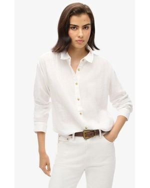 Superdry & Co Long Beach Shirt - White