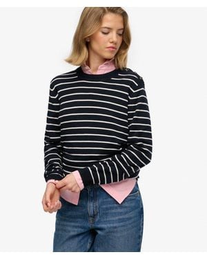 Superdry Lightweight Essential Sweater - Blue